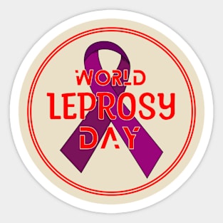 World Leprosy Day Symbolic Typography Sticker